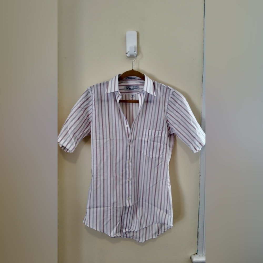 Van Heusen Editions Men’s Half-Sleeve Striped Shirt – Size 14 1/2
